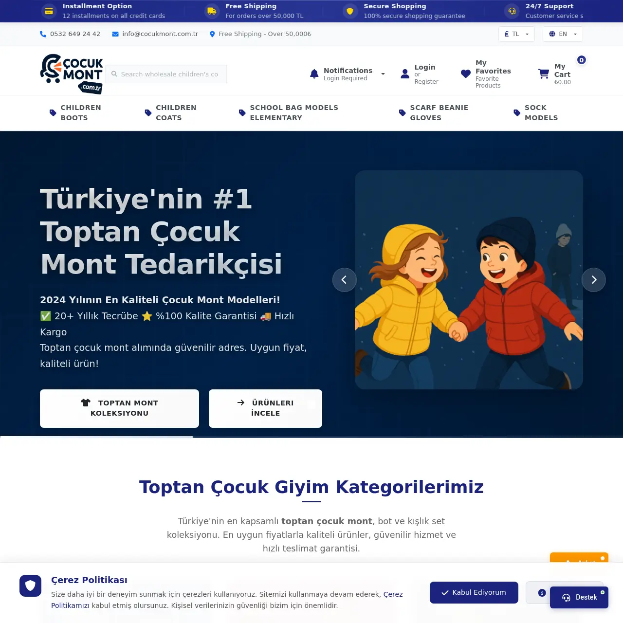 Çocuk Mont - CihatSoft Web Tasarım Projesi